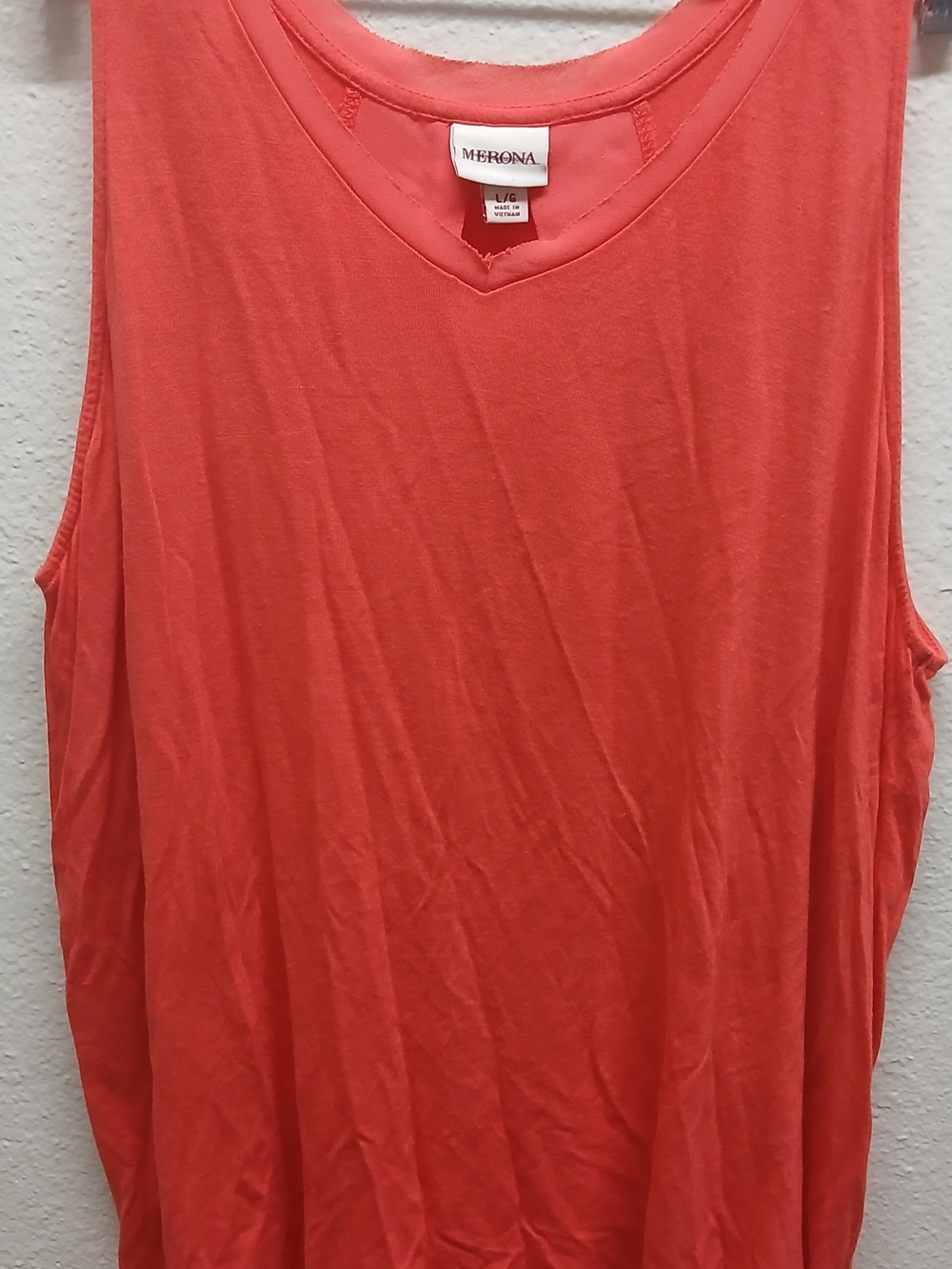 Merona Coral V-Neck Sleeveless Tank Top
